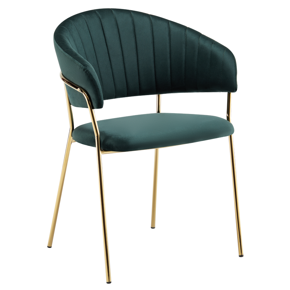 Fotoliu de sufragerie de design ANAGNI TIP 1, verde închis, 58x53x81.5 cm Kondela