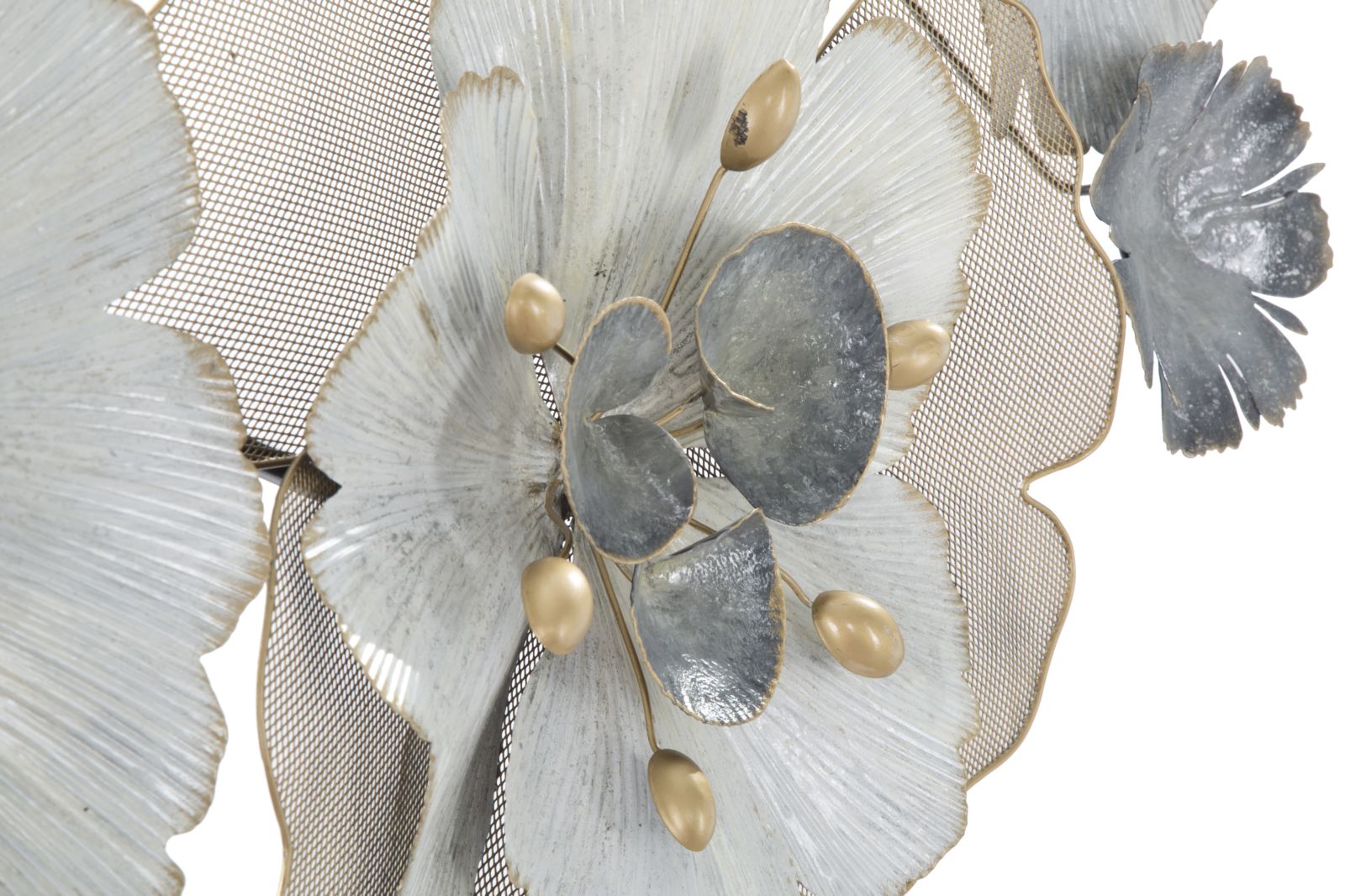 Decorațiune perete metalică Floral, model floral, 119x60x8 cm Arboteca