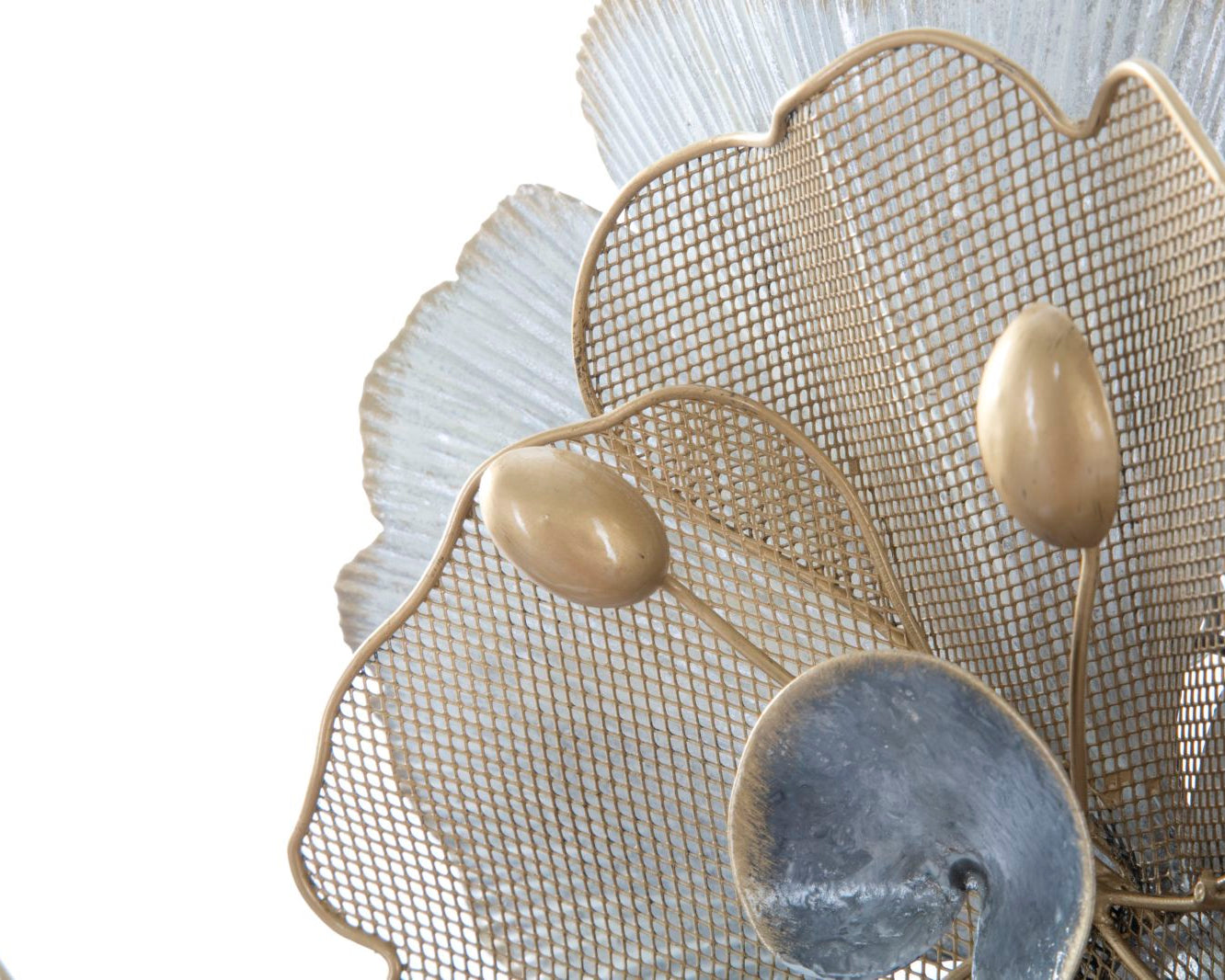 Decorațiune perete metalică Floral, model floral, 119x60x8 cm Arboteca