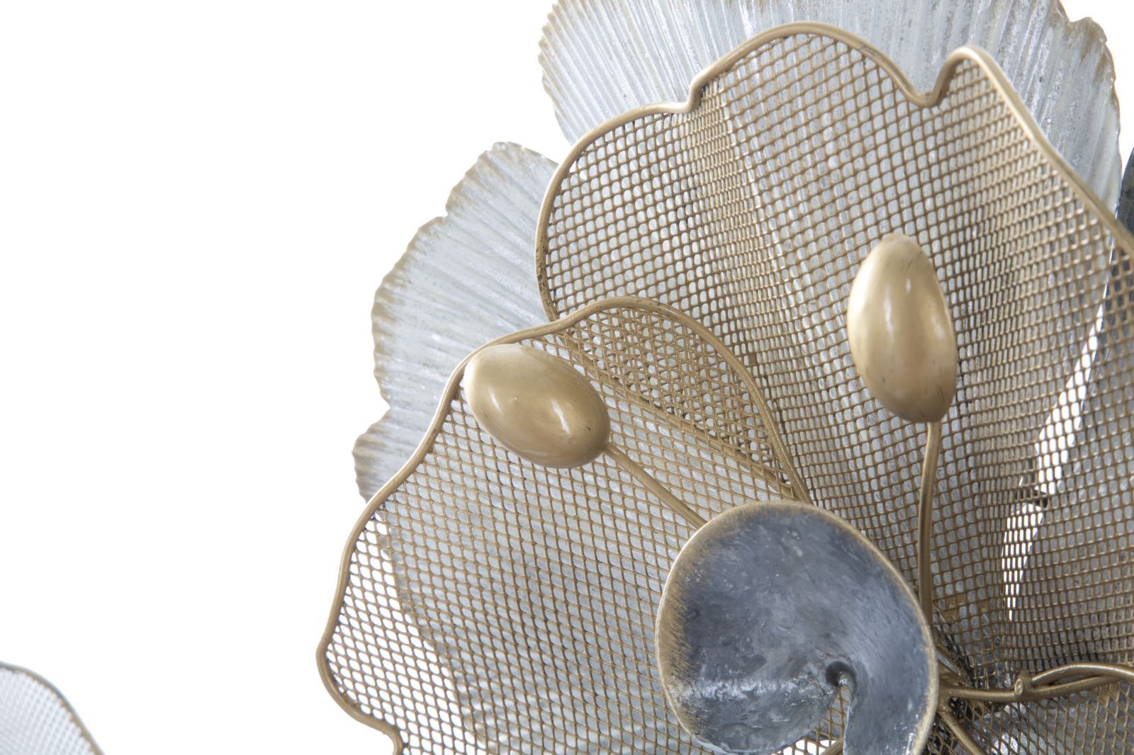 Decorațiune perete metalică Floral, model floral, 119x60x8 cm Arboteca