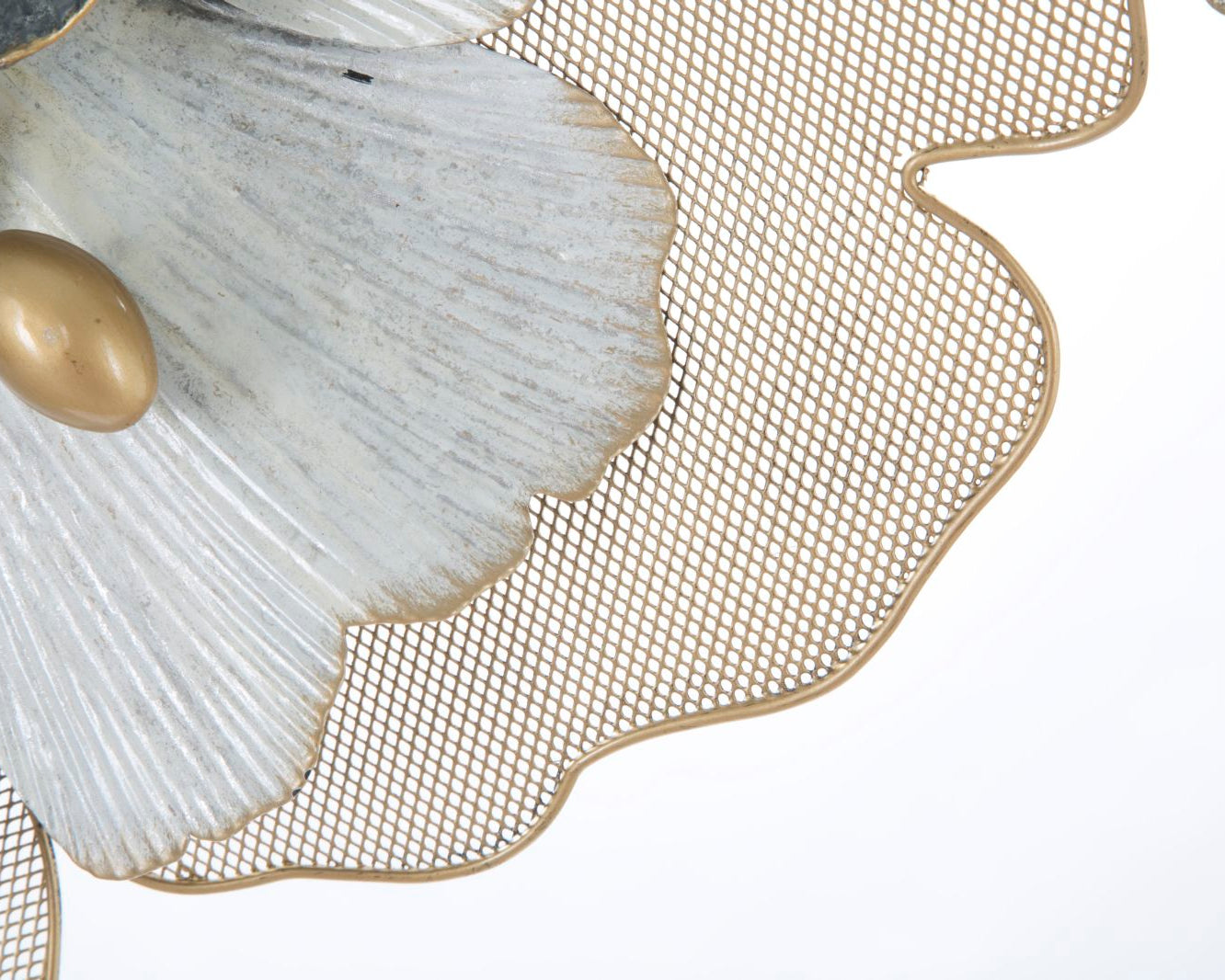 Decorațiune perete metalică Floral, model floral, 119x60x8 cm Arboteca