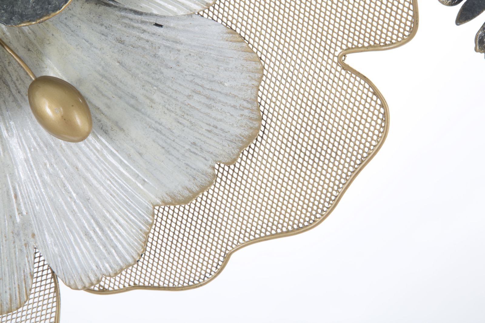 Decorațiune perete metalică Floral, model floral, 119x60x8 cm Arboteca