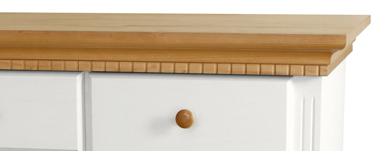 Comoda Bavaria 115x45x90cm, Alb/Natur Arboteca