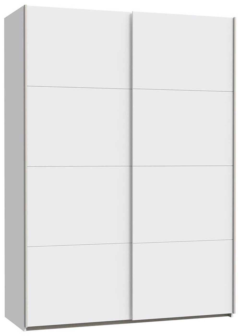 Dulap Fittio cu uși glisante, alb, 150×235×61 cm Arboteca