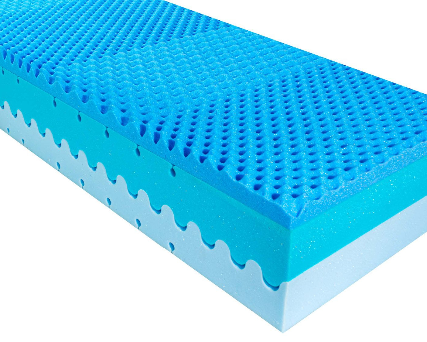 Saltea memory foam Diamond Blue, 7 zone de confort, husă detașabilă, 26 cm Golden Dreams