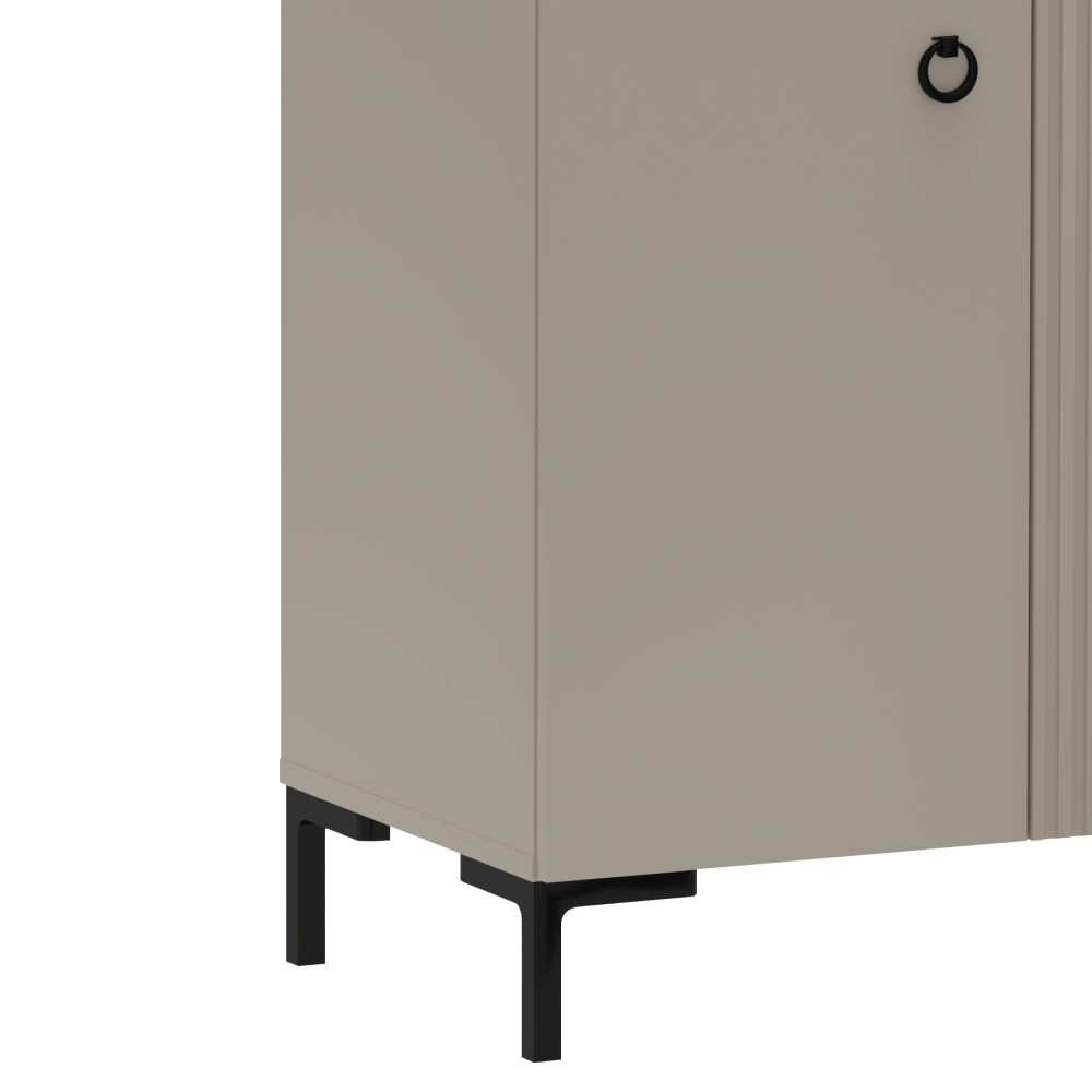 Comodă DOMCA, gri-maro Taupe/silverjack, 2 uși și 1 sertar, 70 cm Kondela