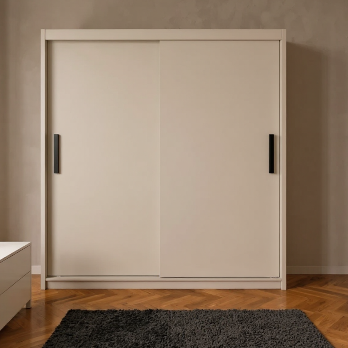 Dressing MENAGGIO cașmir deschis cu 2 uși culisante, PAL melaminat 18 mm, 160x60x200 cm Arboteca