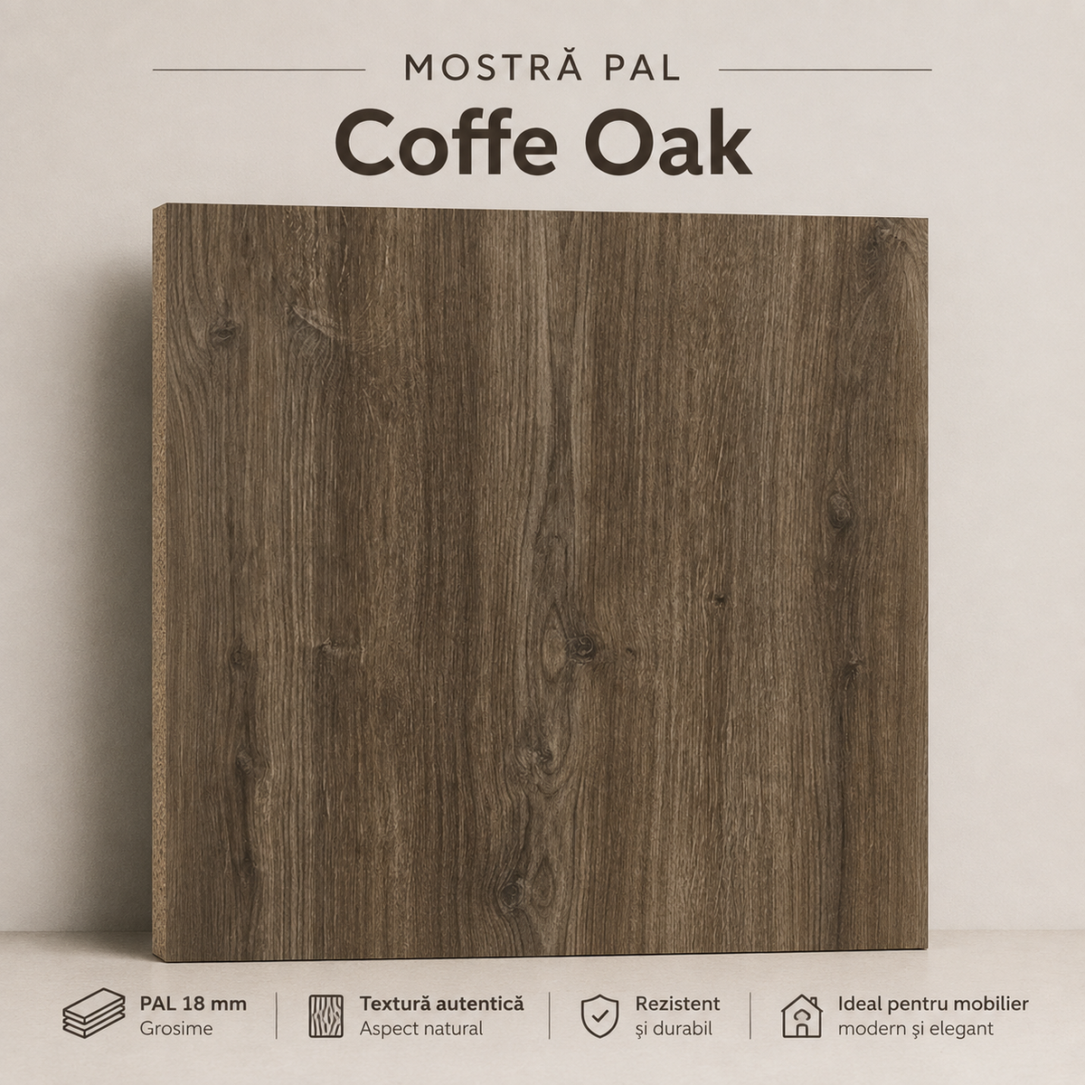 Dulap BARDOLINO cu 4 uși, coffee oak, PAL melaminat, 200x50x215 cm Arboteca