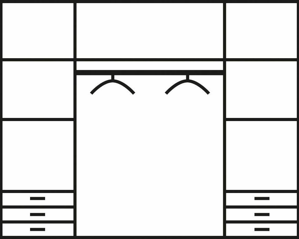 Dulap cu patru usi Jupiter , Alb-Gri , 207 cm latime Arboteca