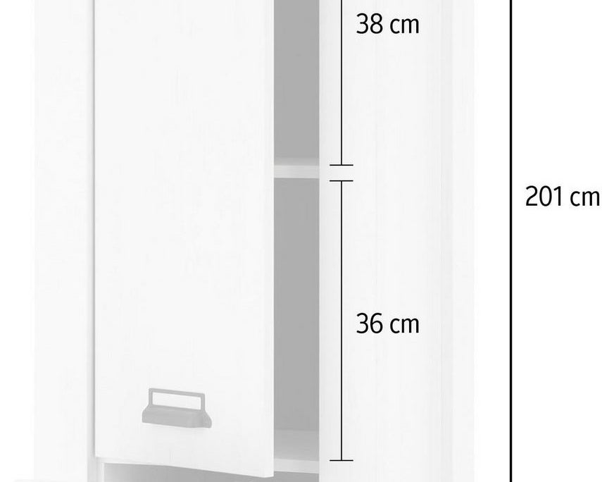 Dulap de depozitare Sherwood 51 × 201 cm, decor lemn rustic, soft-close Arboteca
