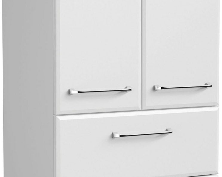 Dulap de baie Quickset , cos pentru rufe integrat , Alb lucios , 50 cm latime Arboteca