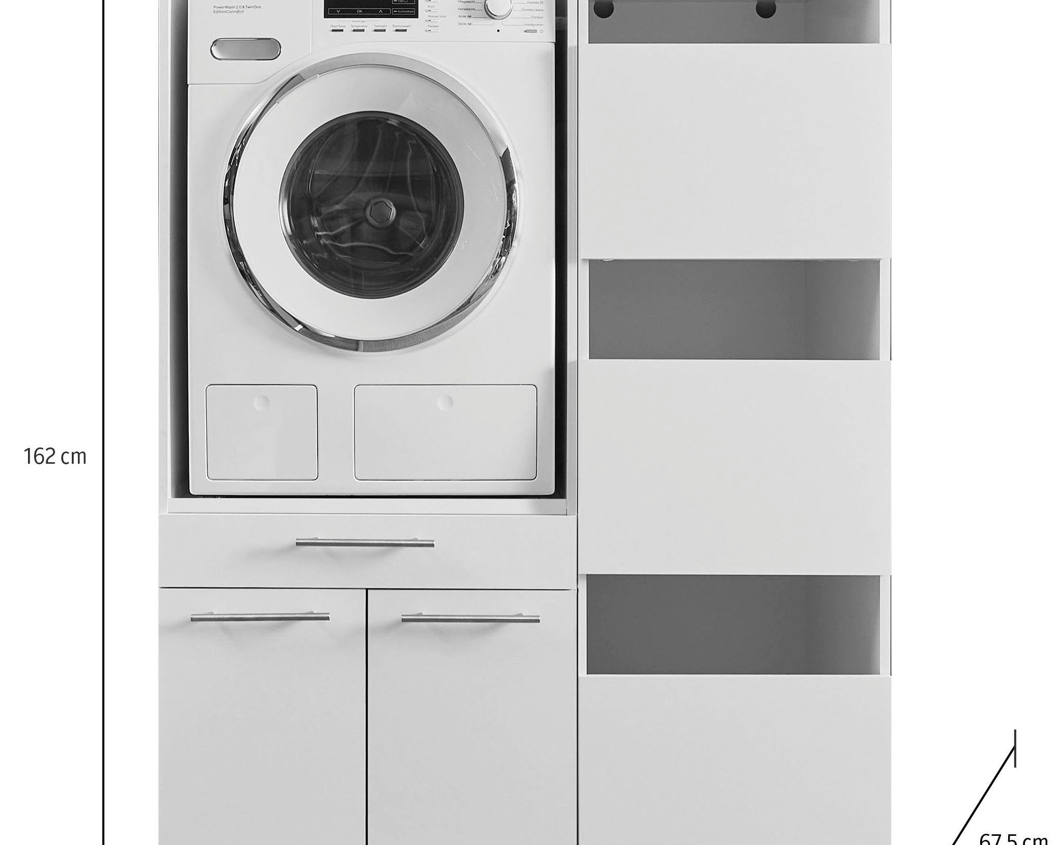 Dulap Masină Spălat Laundreezy, alb, 117.5 cm lățime Arboteca