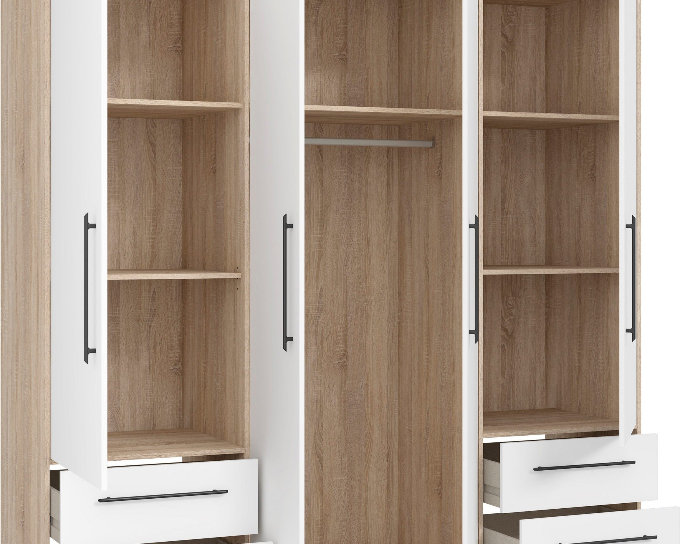 Dulap Tendency , Alb-Stejar , 205.9 cm latime Arboteca