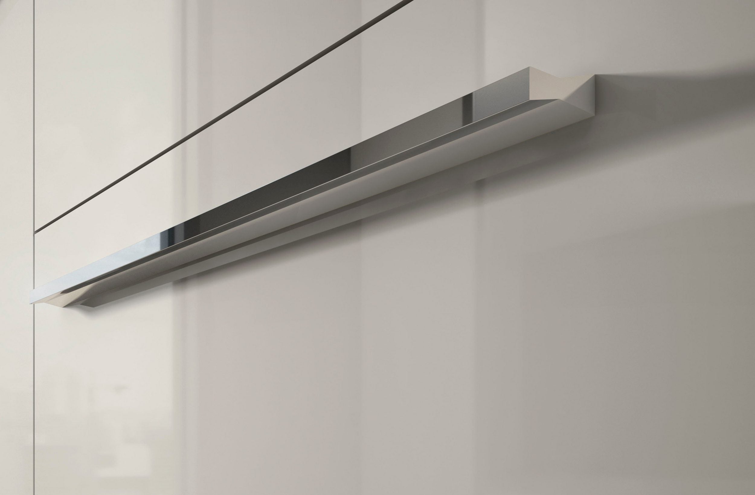 Dulap 6 uși Piano, crem lucios, ramă LED, 270 cm lățime Arboteca