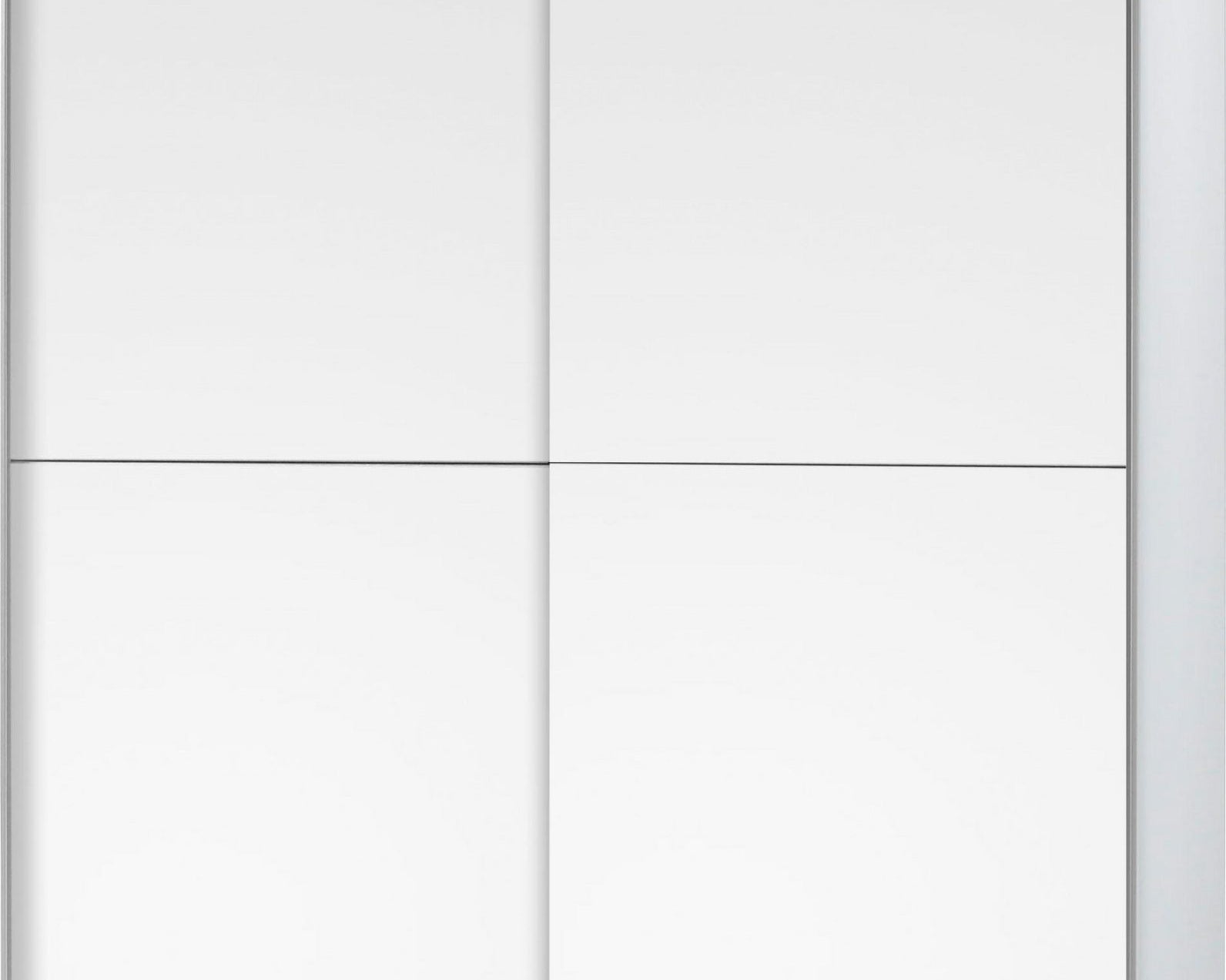 Dulap cu usi glisante Heimo , Alb , 125 cm latime , 38 cm adancime Arboteca