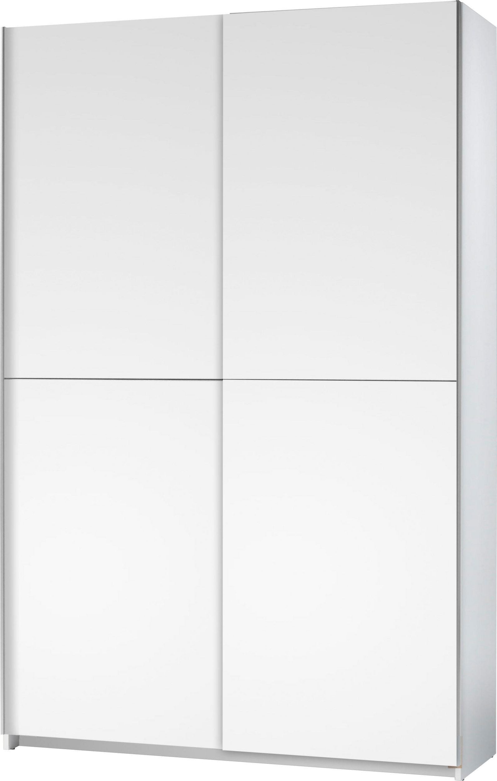 Dulap cu usi glisante Heimo , Alb , 125 cm latime , 38 cm adancime Arboteca