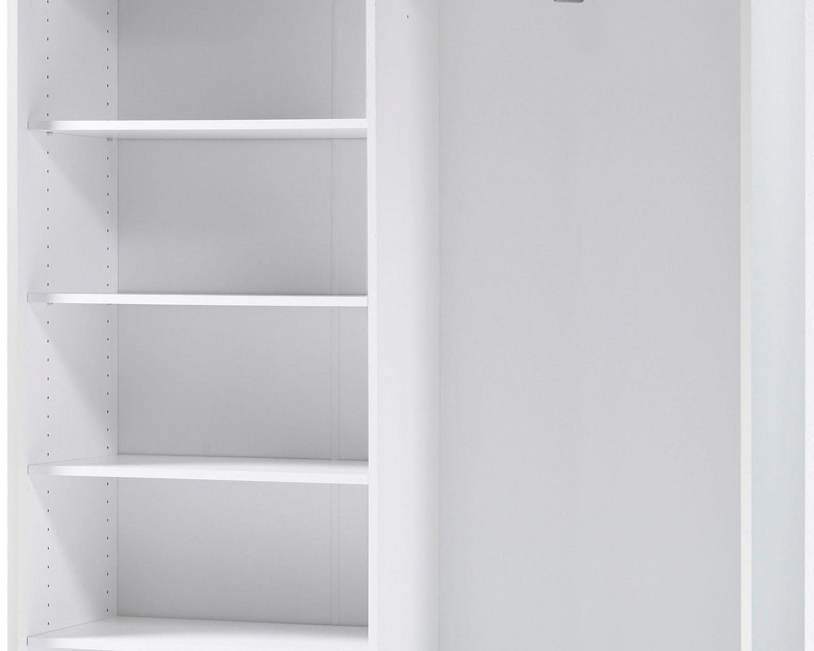 Dulap cu usi glisante Heimo , Alb , 125 cm latime , 38 cm adancime Arboteca