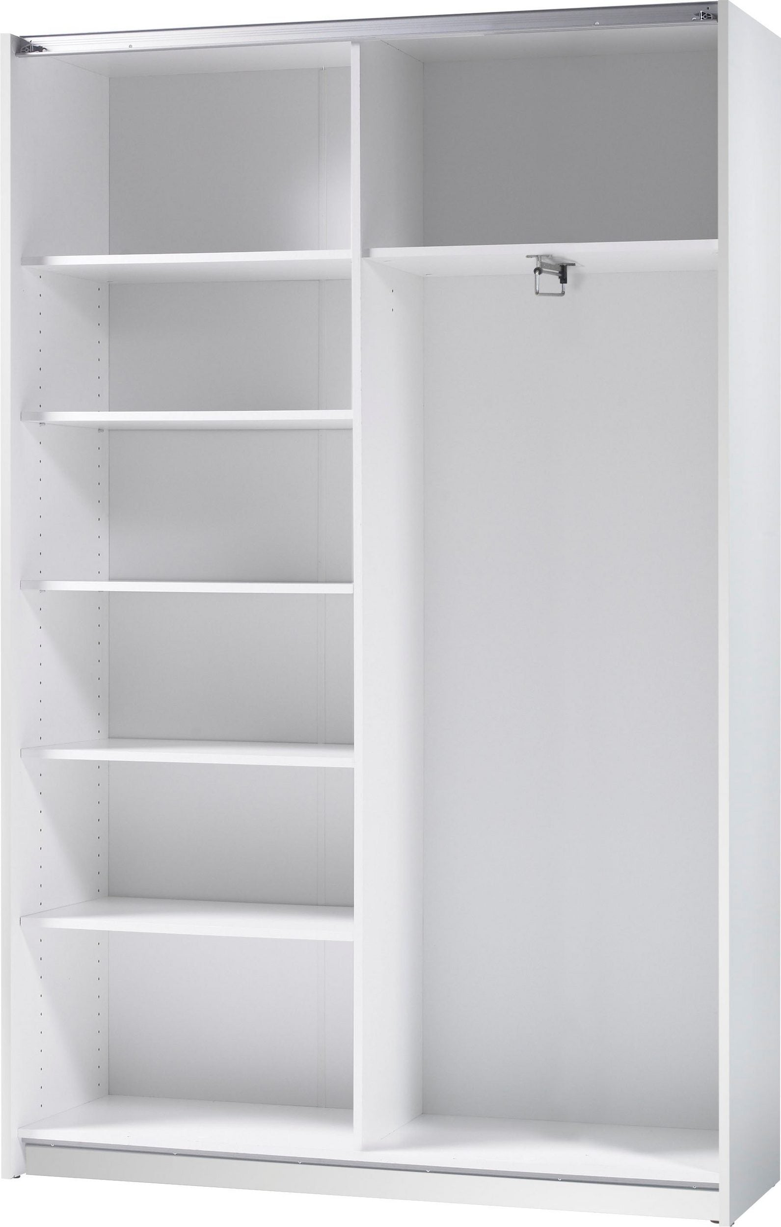 Dulap cu usi glisante Heimo , Alb , 150 cm latime , 38 cm adancime Arboteca