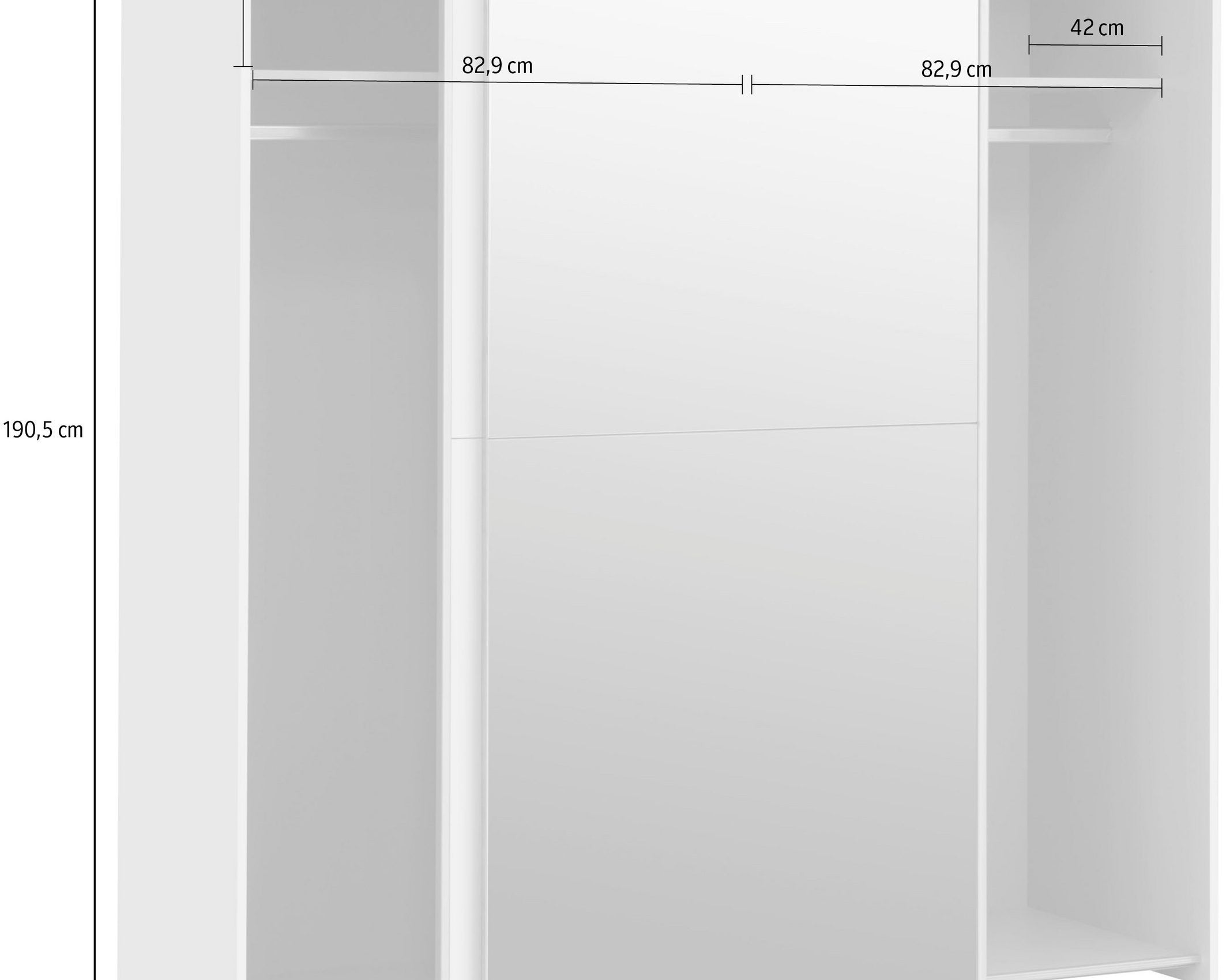 Dulap cu usi glisante Kiss , 170 cm latime Arboteca