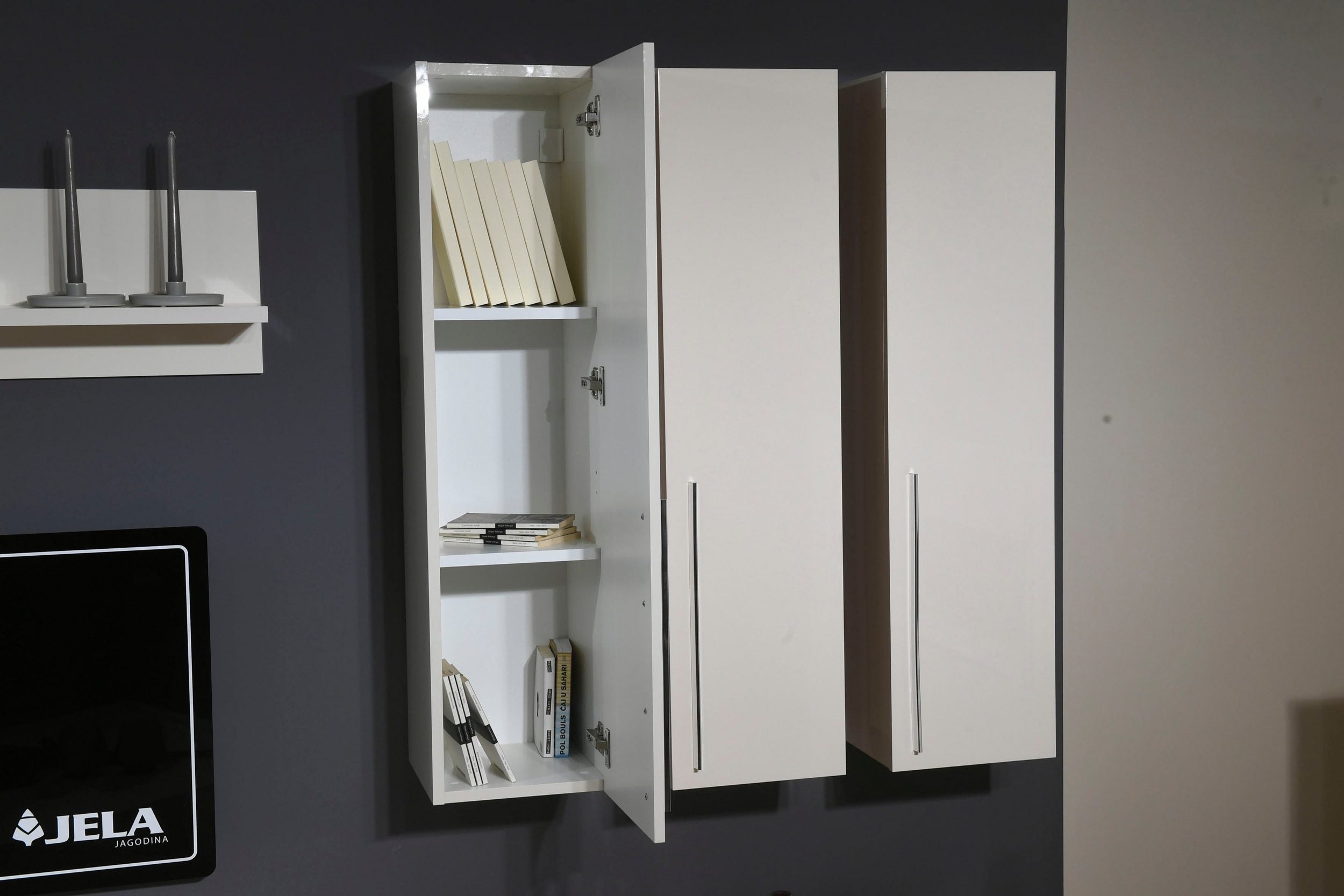 Dulapior suspendat Piano, Bej Lucios Arboteca