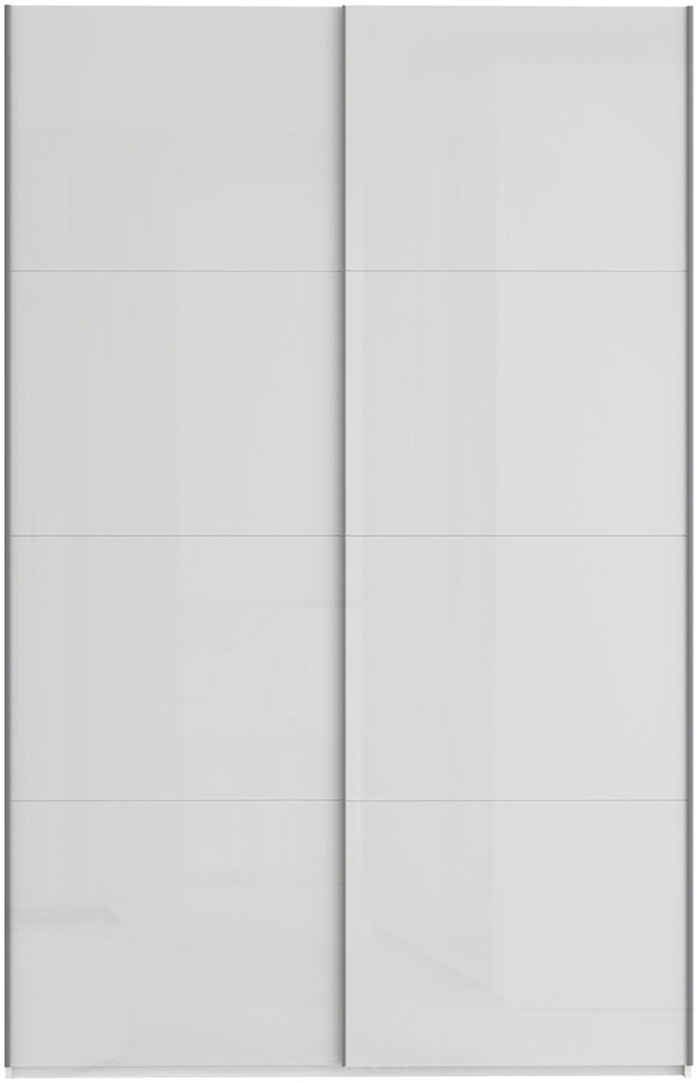 Dulap Fittio cu uși glisante, alb, 150×235×61 cm Arboteca