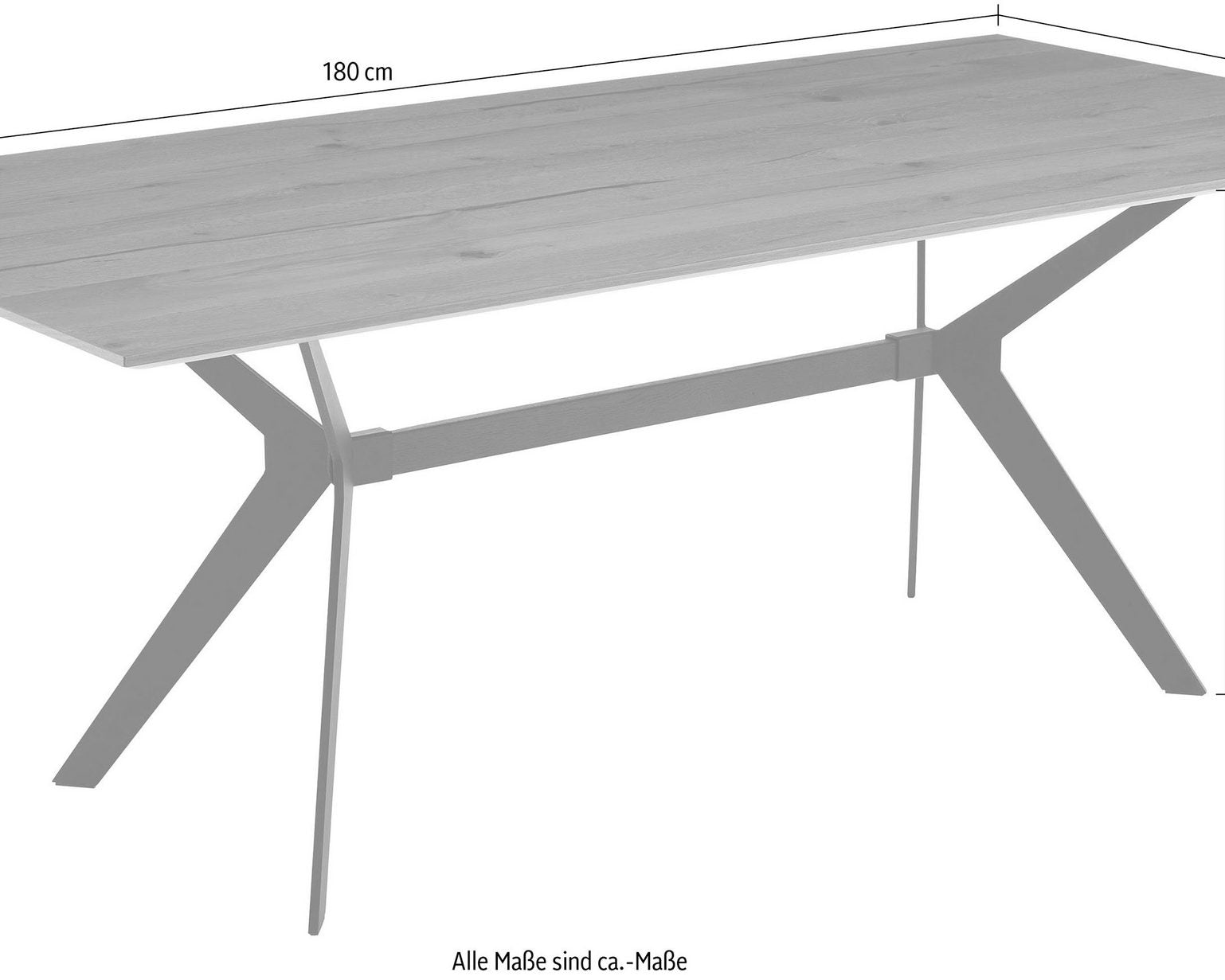 Masă lemn masiv Valetta, 180 cm Arboteca