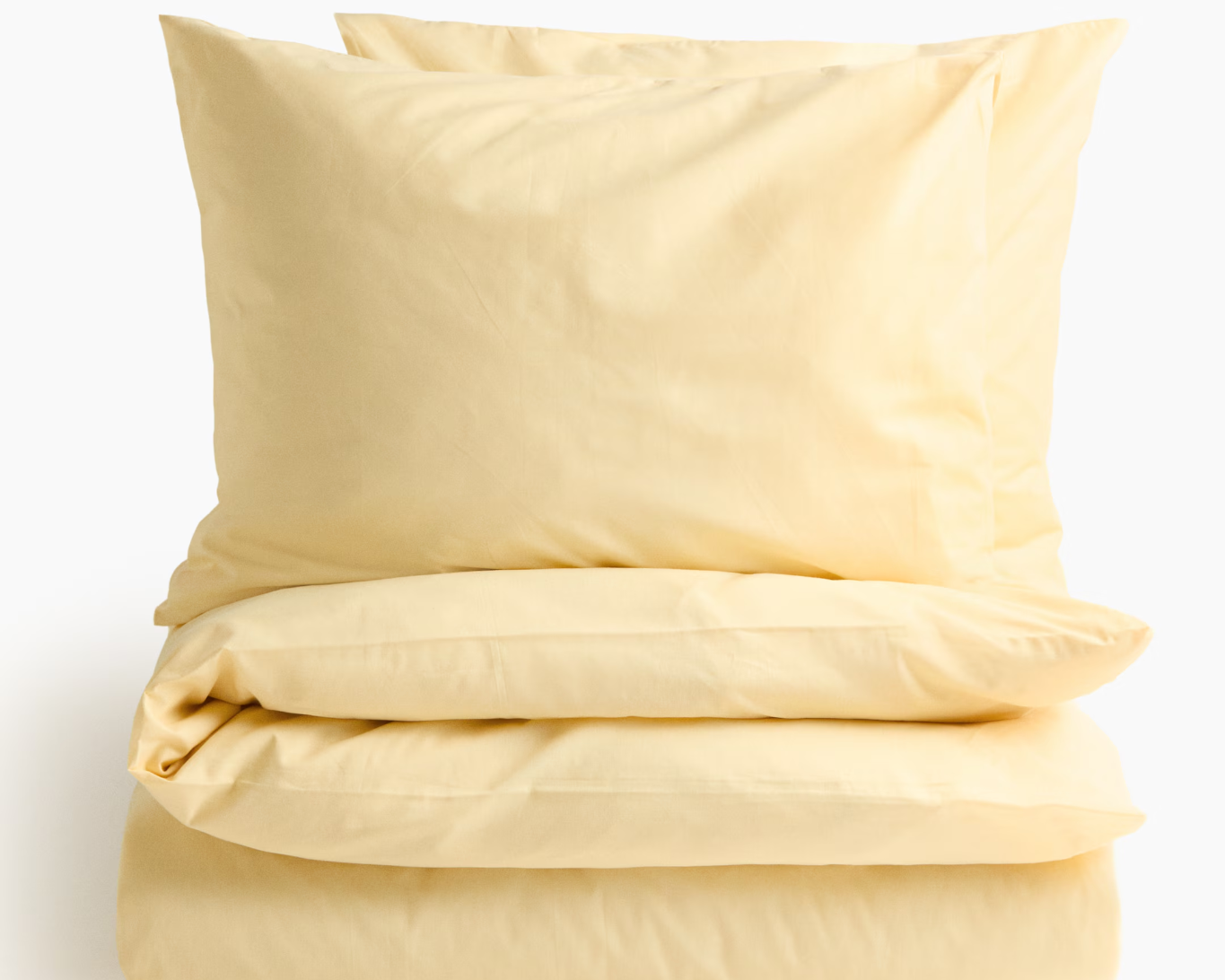 Lenjerie de pat bumbac satinat 100%, galben uni, 130 g/m², cu fermoar Arboteca