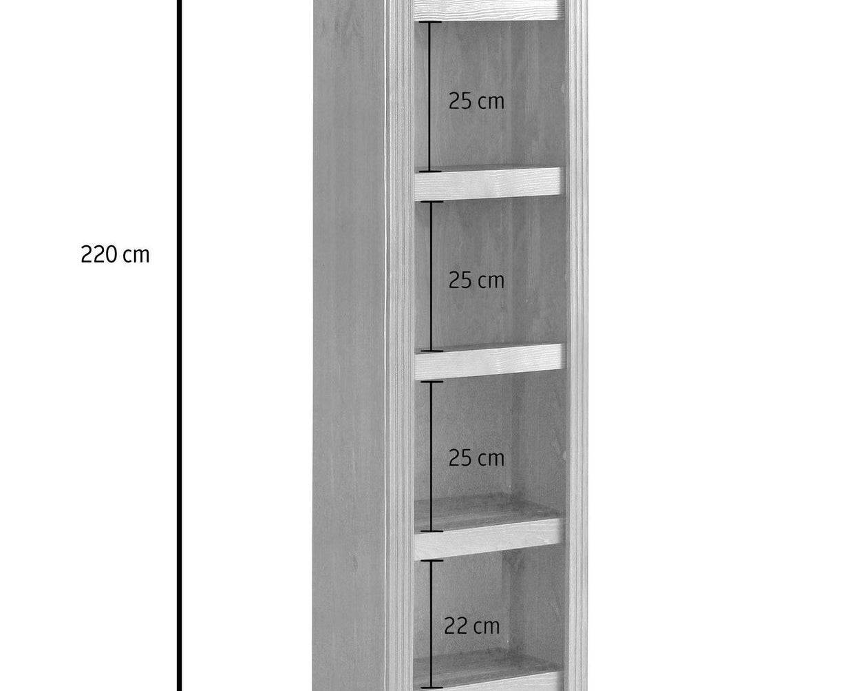 Etajeră lemn Soeren, 40 cm Arboteca