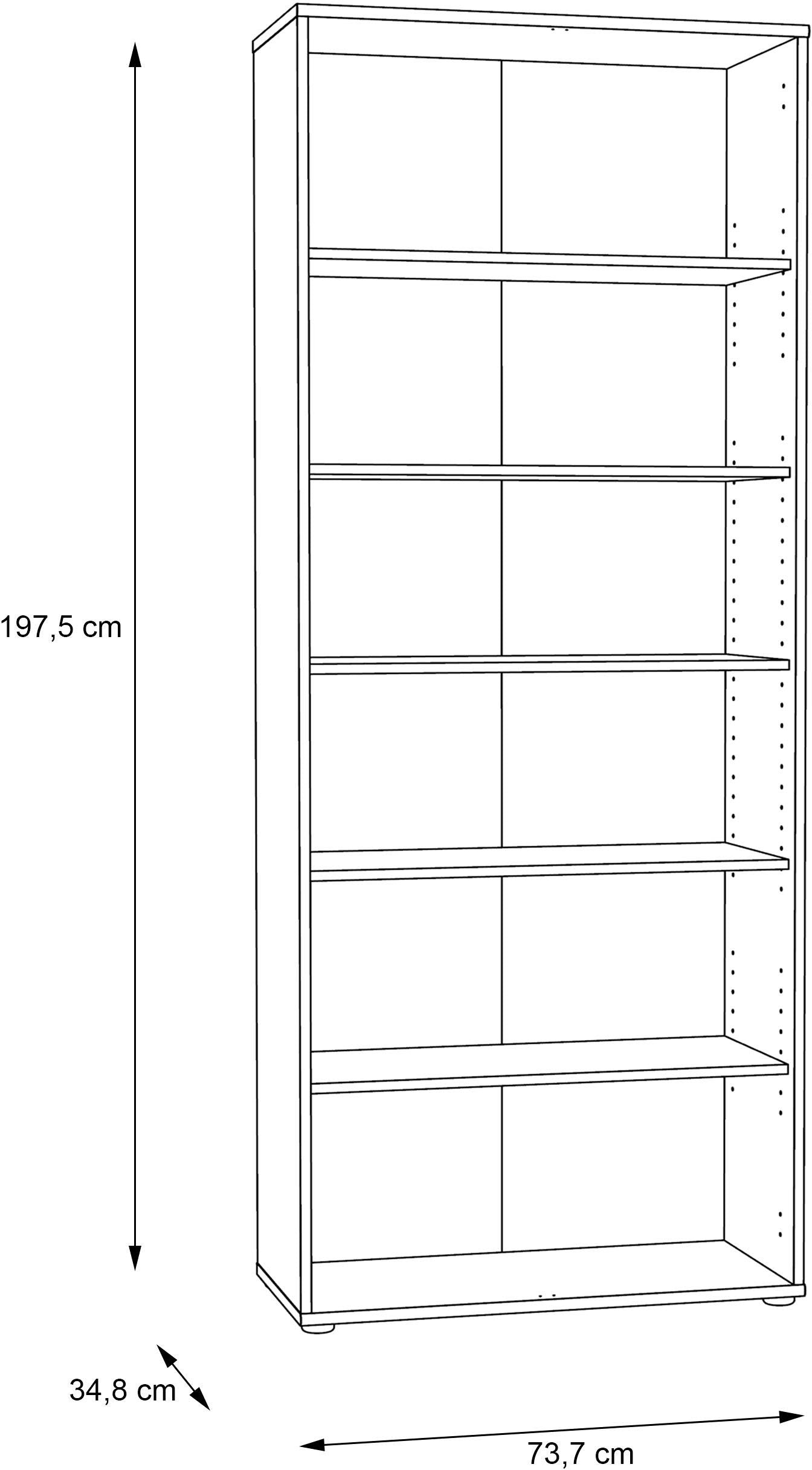 Etajera Tempra , 73.7 cm latime Arboteca