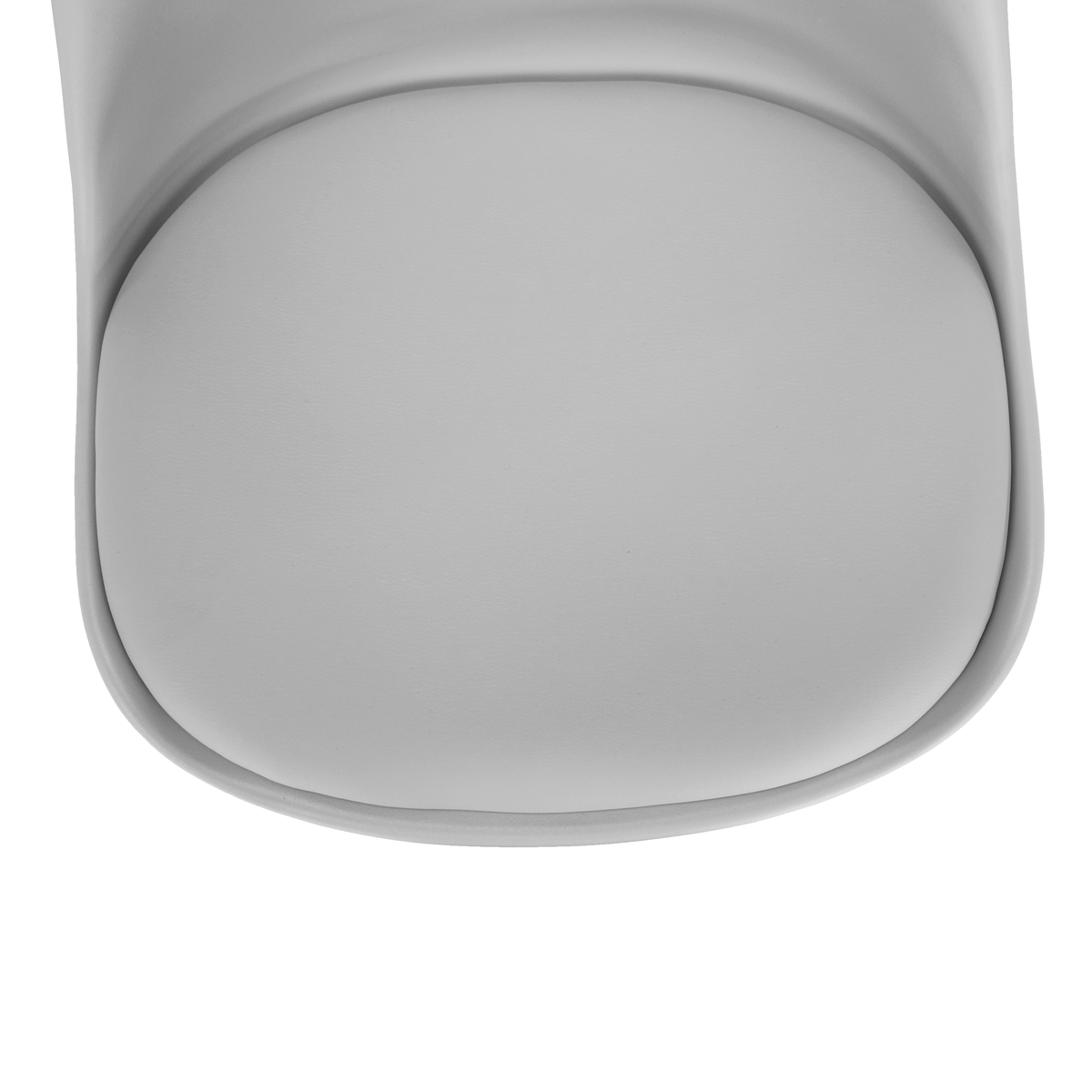 Scaun pivotant elegant SANTENA, gri deschis, piele ecologică, 48x57.5x82.5 cm Kondela