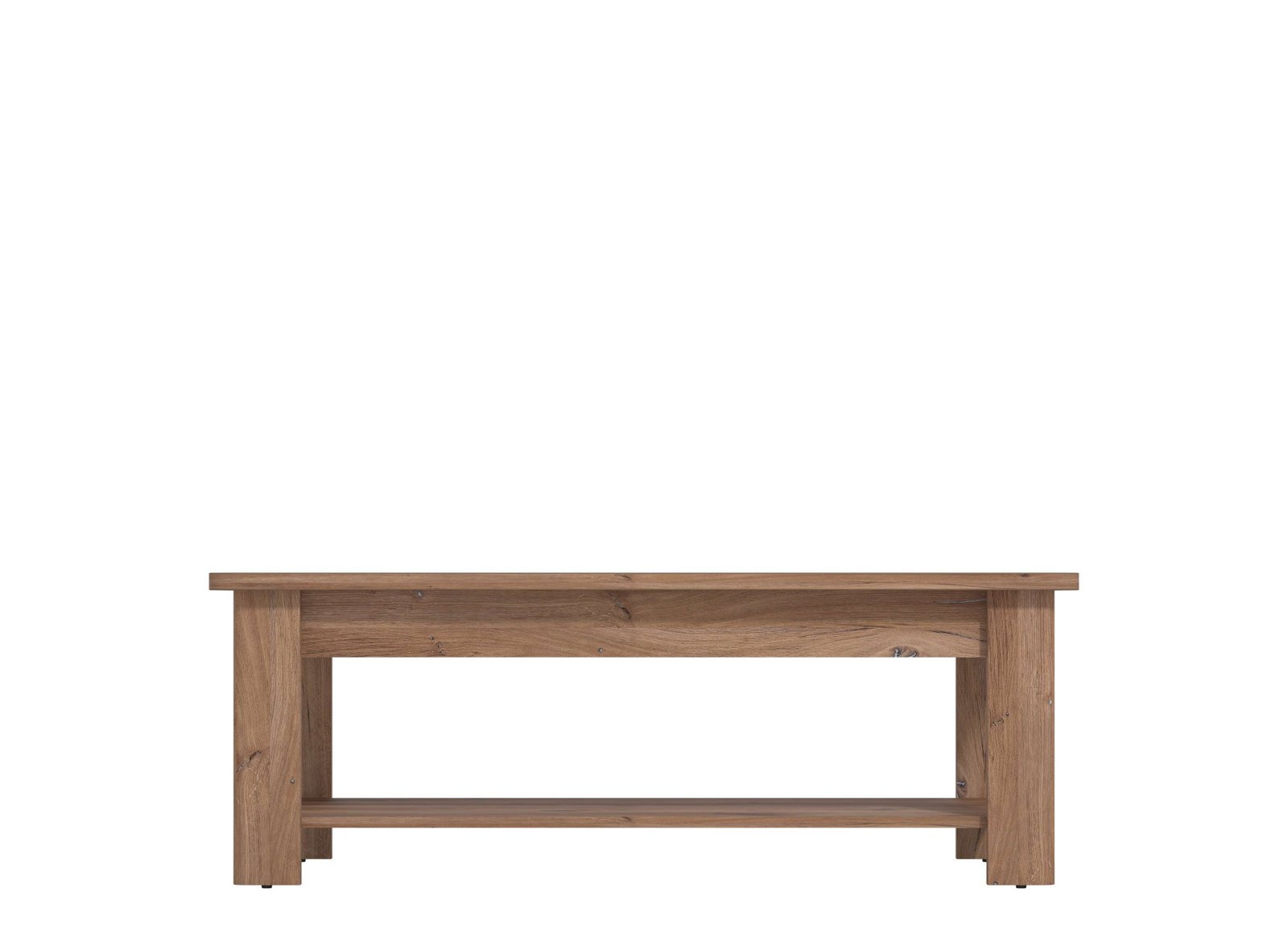 Masă de cafea Jersey cu raft, stejar, 124×45×60 cm Arboteca