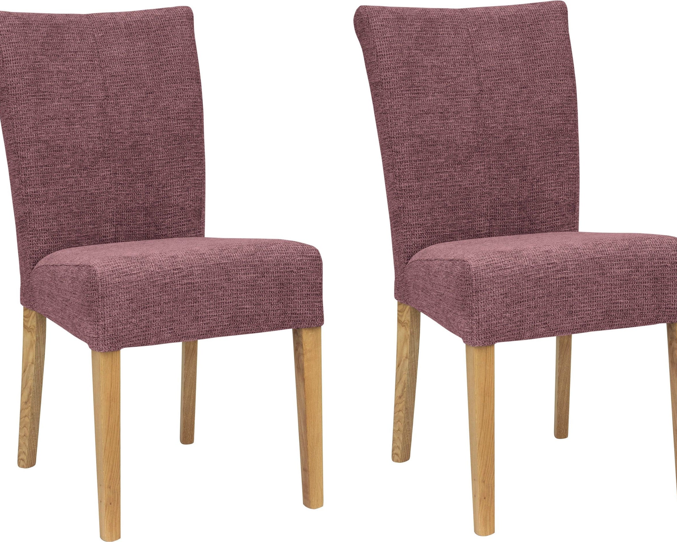 Set 2 scaune tapitate Queen, lemn masiv stejar natur Arboteca