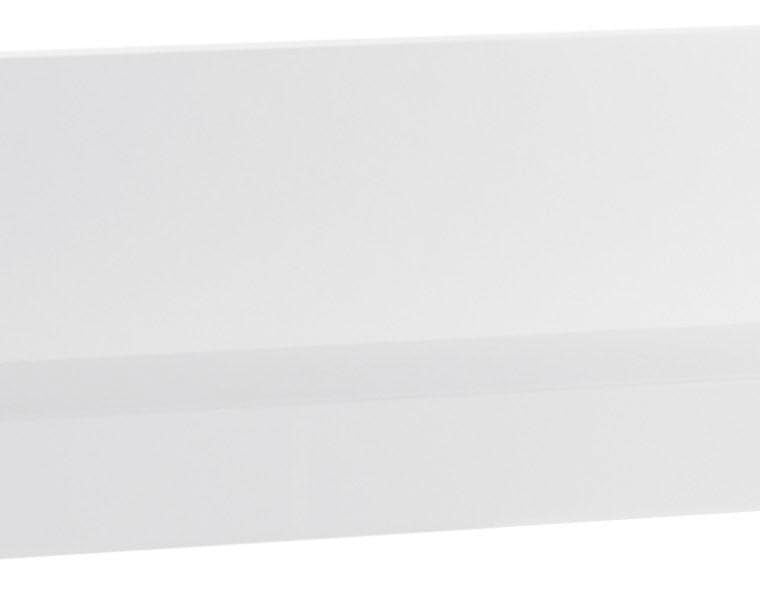 Poliță de perete Bianco, alb lucios, 150 cm Arboteca