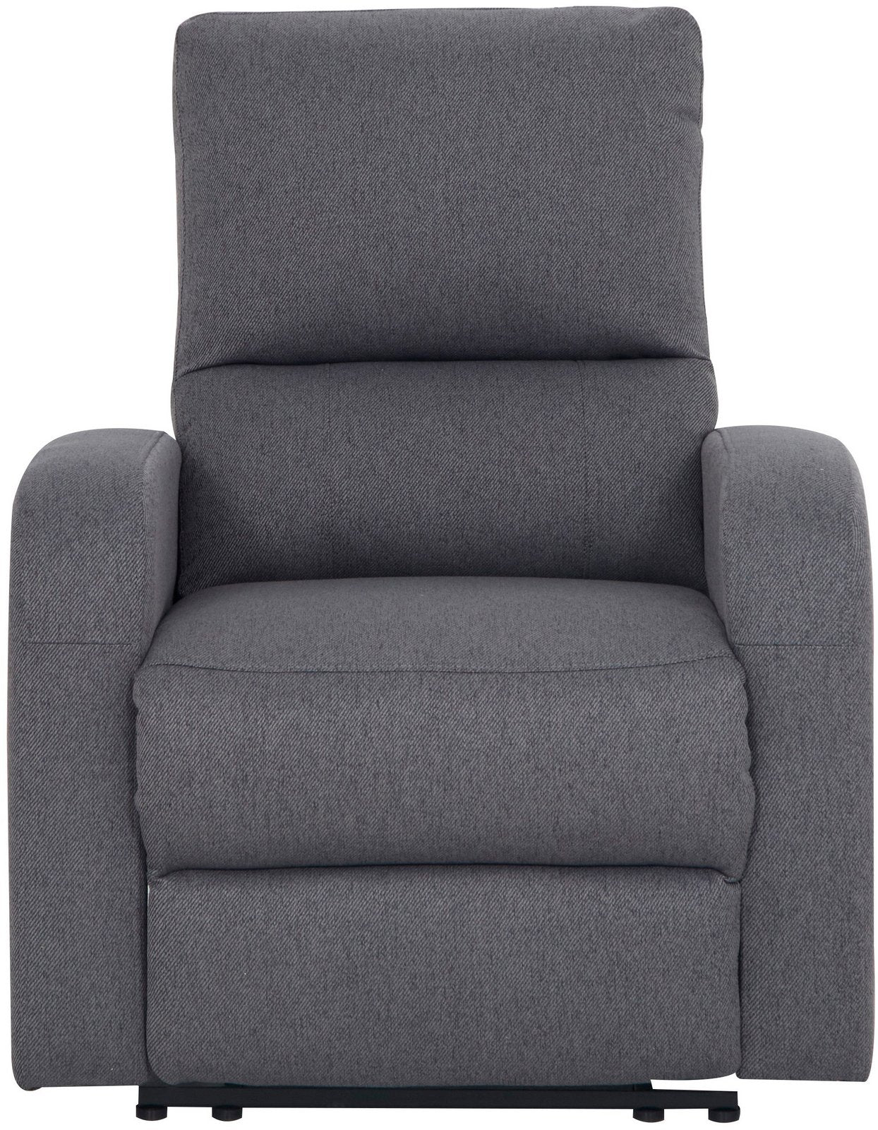 Fotoliu recliner Tournay cu suport picioare, textil gri închis Arboteca