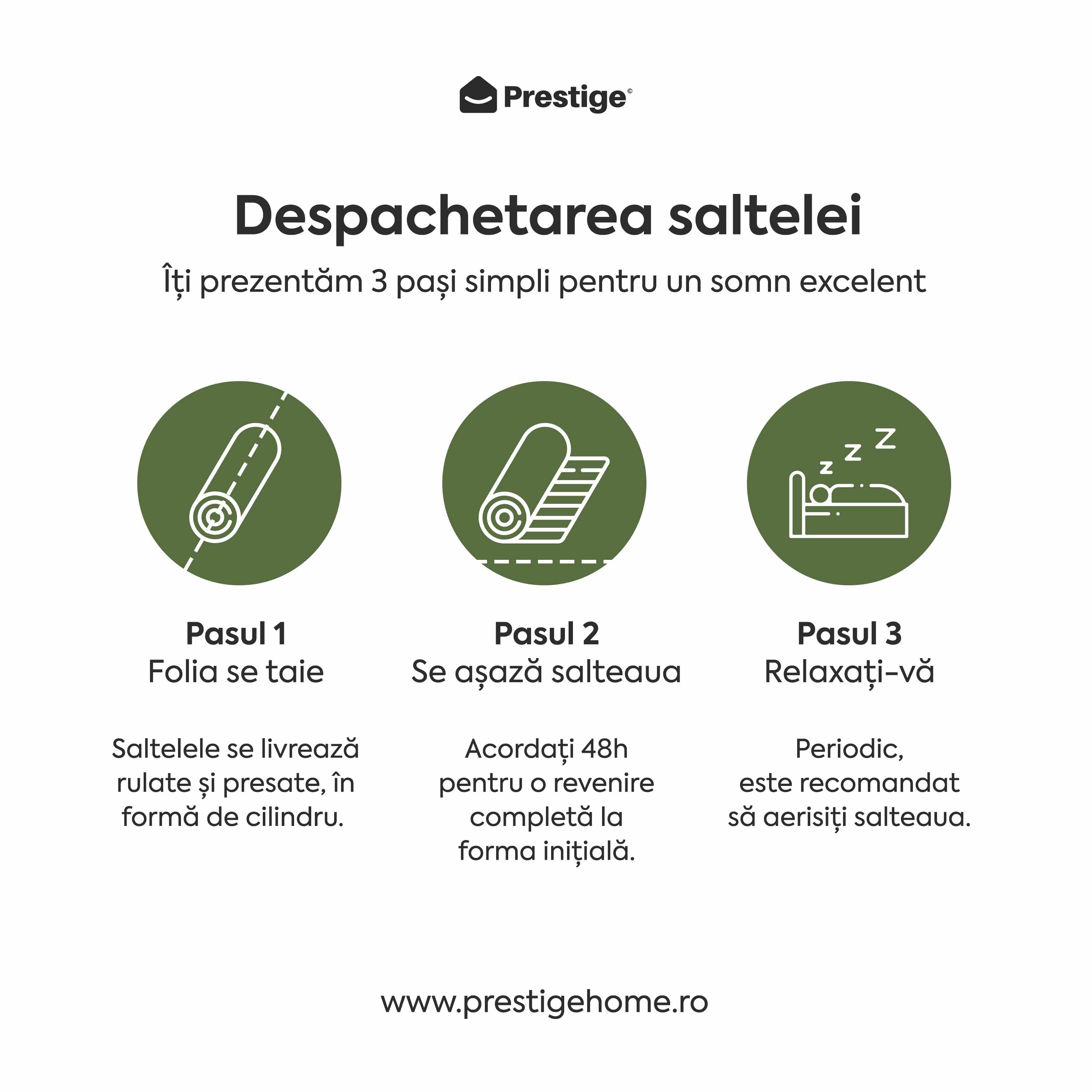 Saltea FLEX SAPPHIRE BIO MEMORY 14+5, spumă poliuretanică elastică, spumă cu memorie, husă cu efect antialergic, superortopedică, Grosime 21 cm - Prestige Home