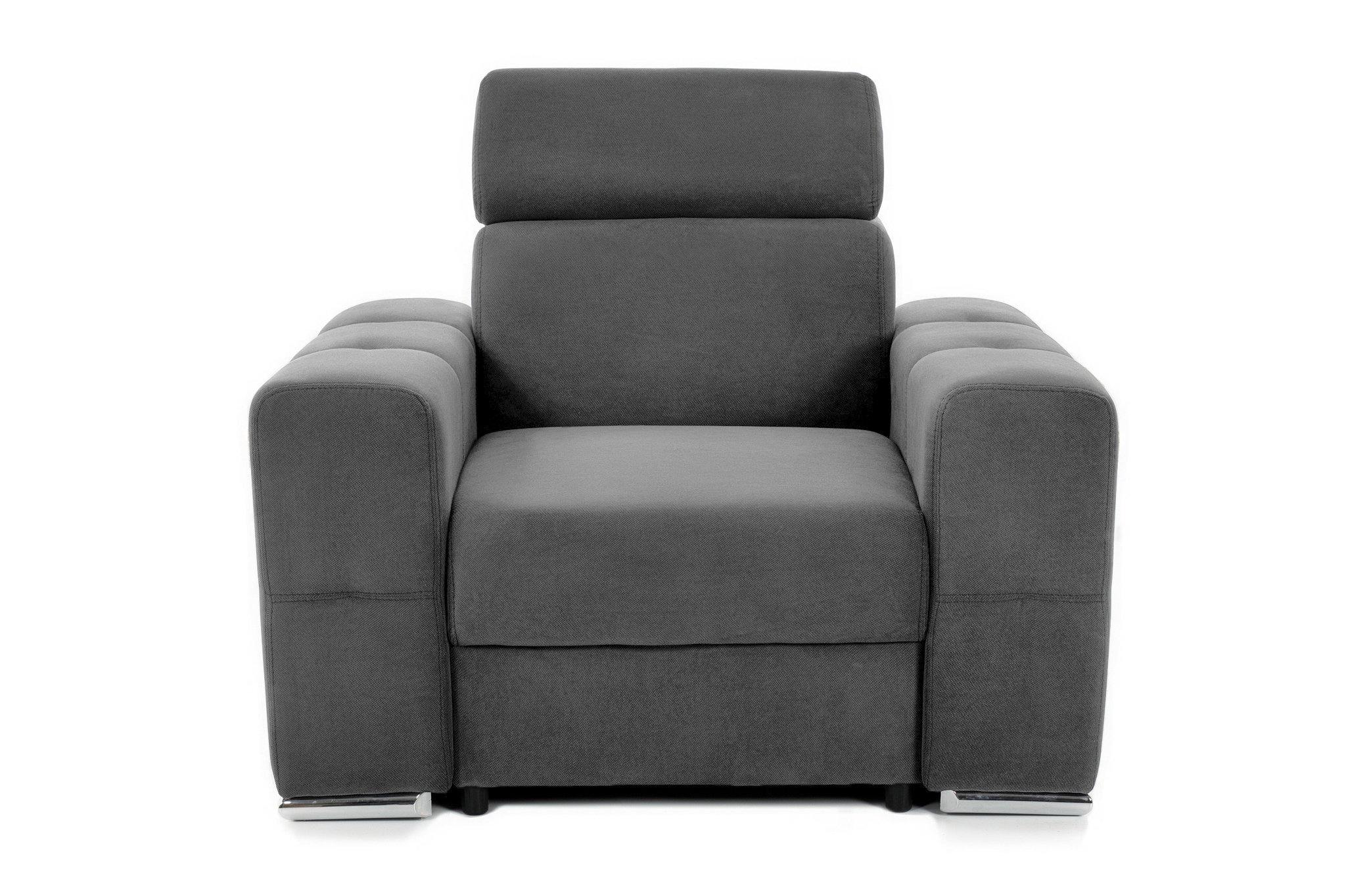 Fotoliu BELLAGIO, cu Tetier reglabil 100x95x75 cm - Prestigehome.ro - Fotoliu - Prestige - #color_gri-inchis-enjoy