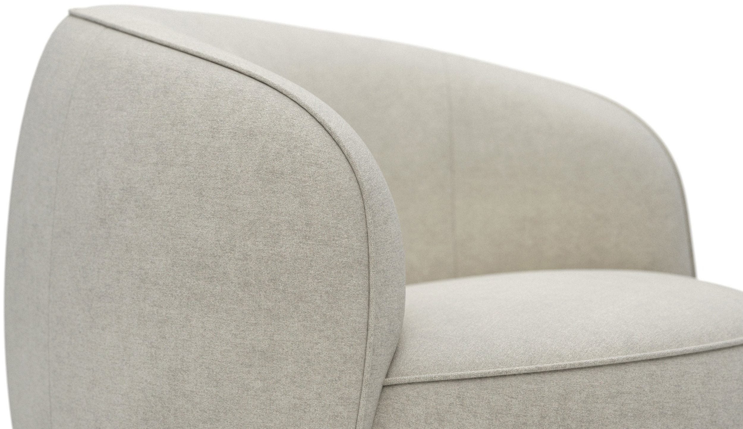 Fotoliu Effie, cu funcție de rotatie la 360°, Crem Arboteca