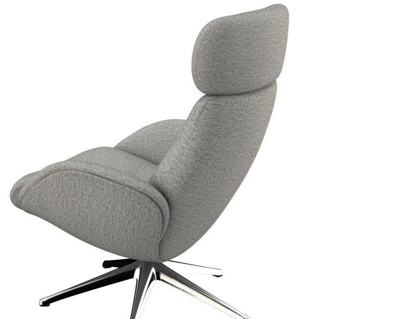 Fotoliu de relaxare rotativ Flexlux, spătar și tetieră reglabile, gri Arboteca