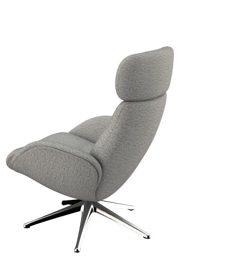 Fotoliu de relaxare rotativ Flexlux, Gri, spatar si tetiera regabile Arboteca