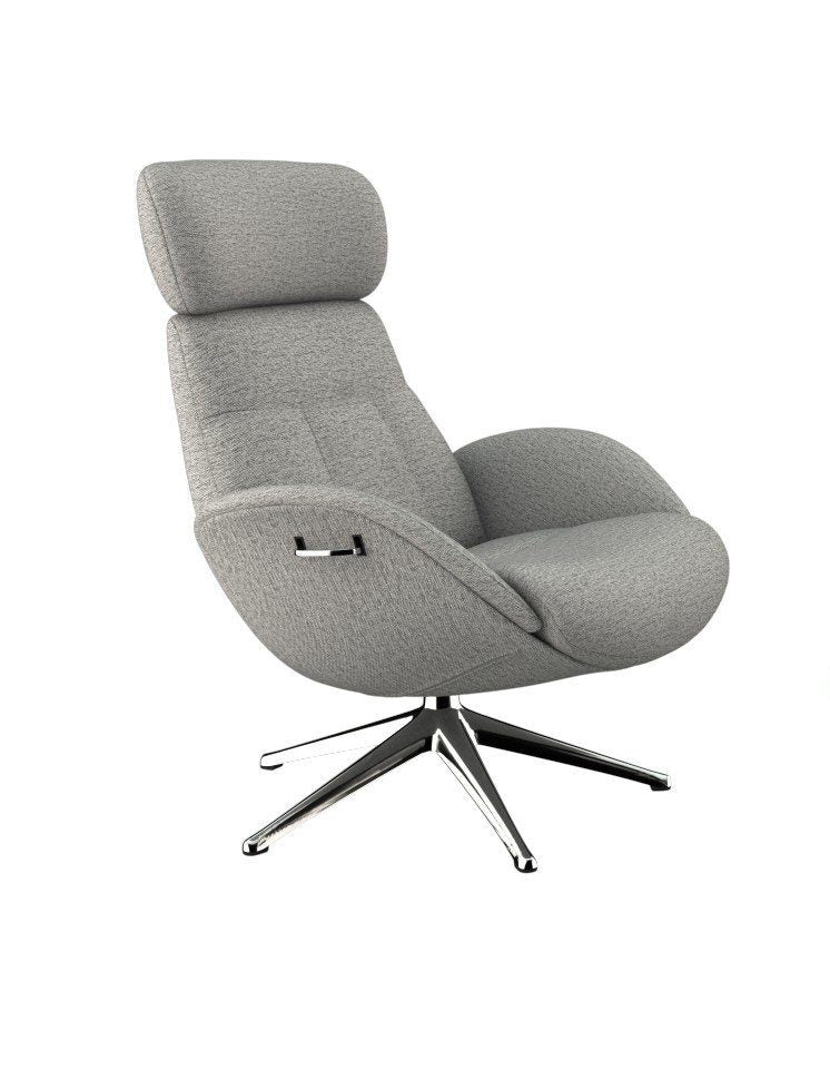 Fotoliu de relaxare rotativ Flexlux, Gri, spatar si tetiera regabile Arboteca