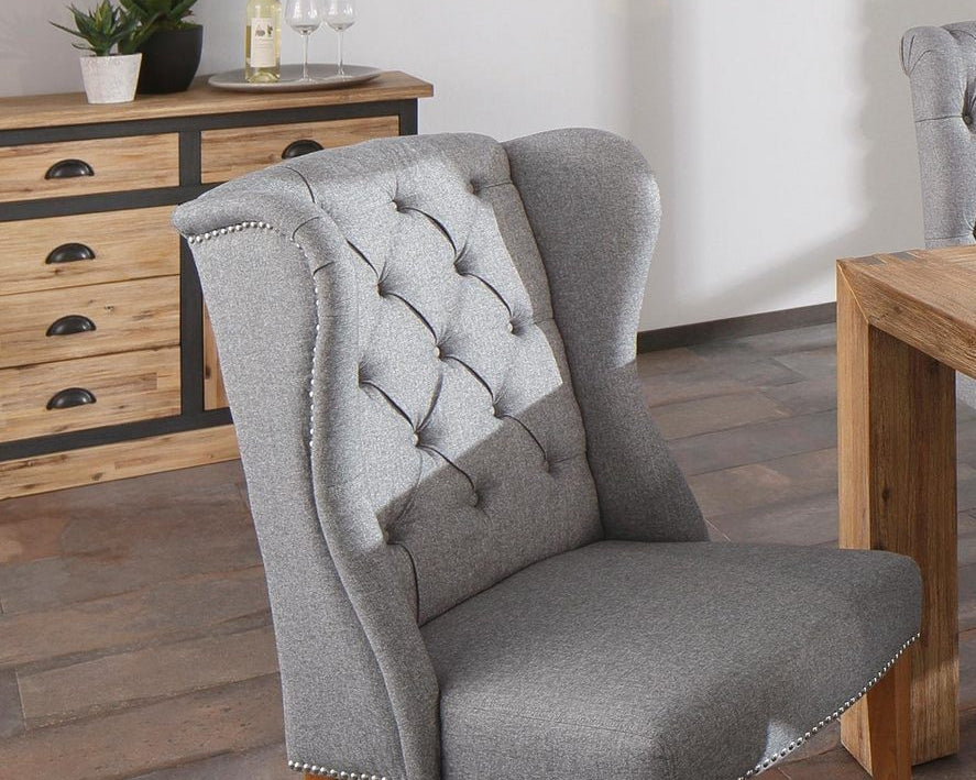 Fotoliu tapițat Liao, Gri Arboteca