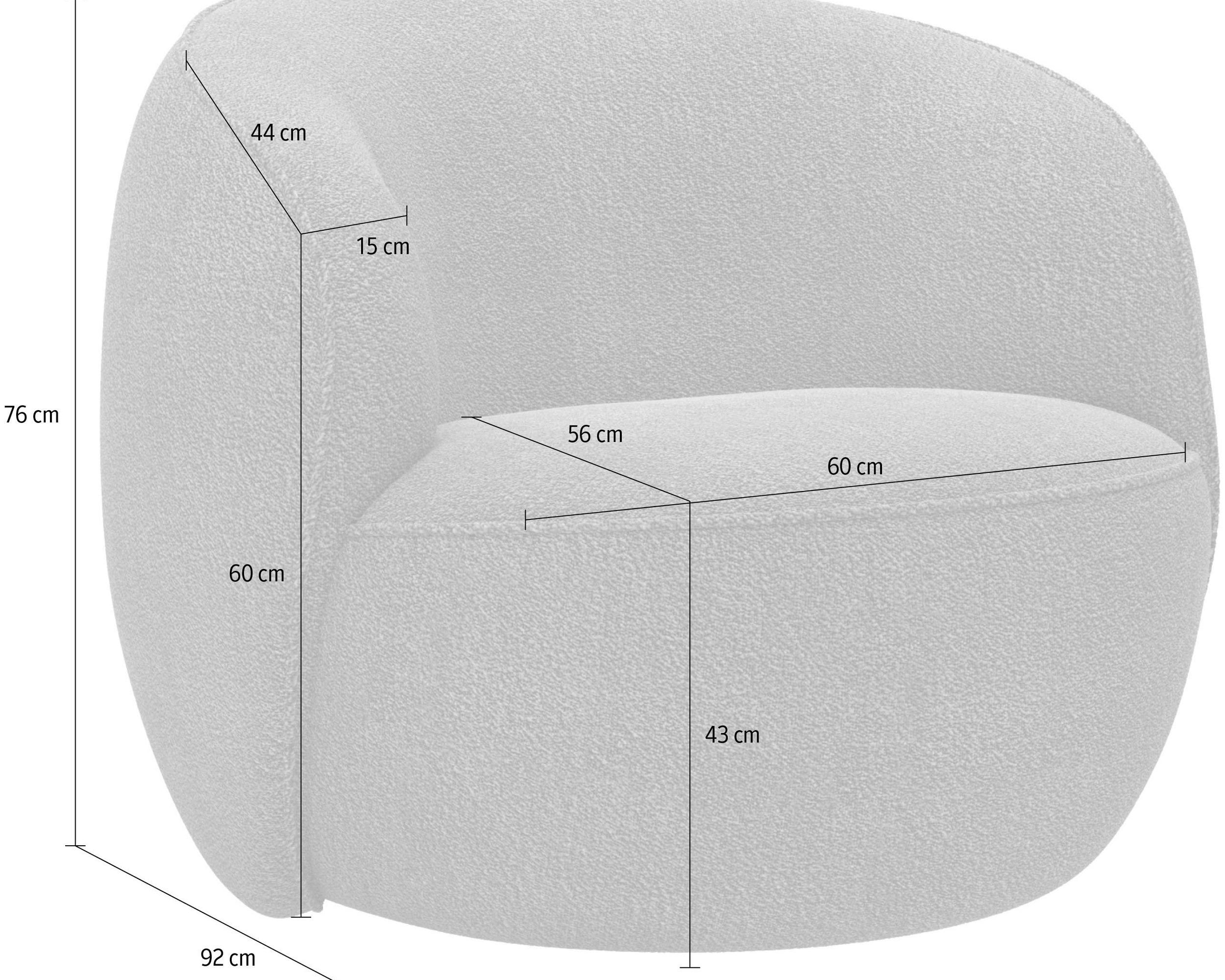 Fotoliu Effie, cu funcție de rotatie la 360°, Crem Arboteca