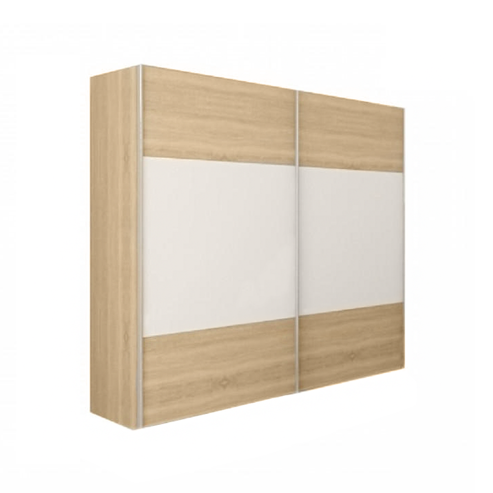 Dulap cu uși glisante GABRIELA NEW, stejar sonoma/alb, 202x200 cm Kondela