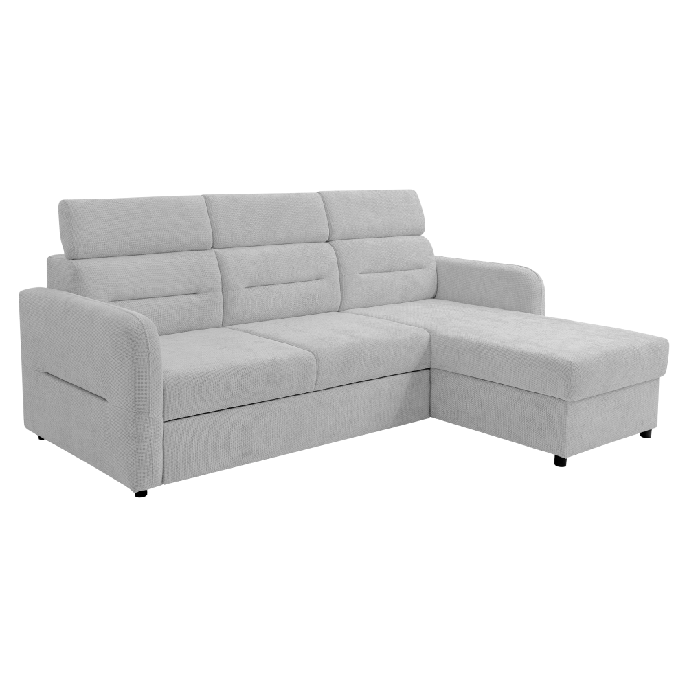 Set canapea universală FORLI, gri deschis, pe stânga, 220x165x85 cm Kondela