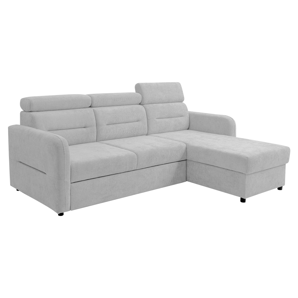 Set canapea universală FORLI, gri deschis, pe stânga, 220x165x85 cm Kondela