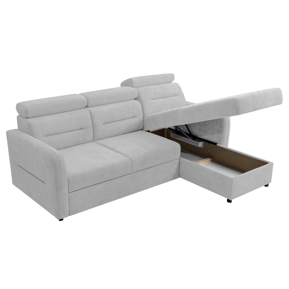 Set canapea universală FORLI, gri deschis, pe stânga, 220x165x85 cm Kondela