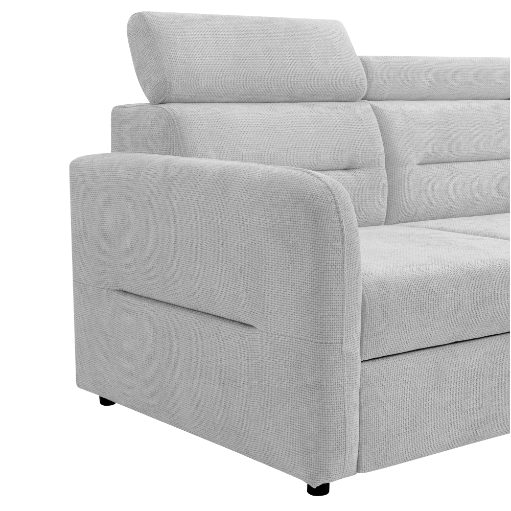 Set canapea universală FORLI, gri deschis, pe stânga, 220x165x85 cm Kondela