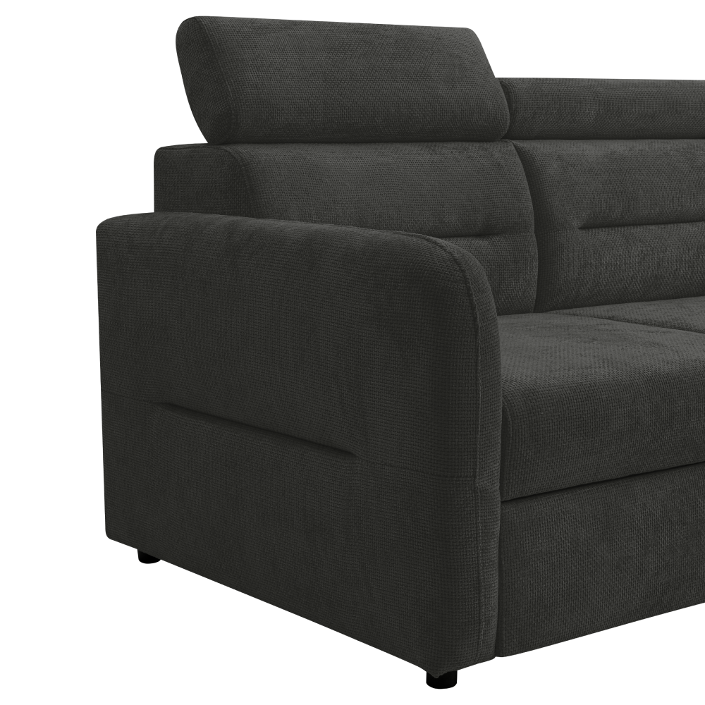 Set canapea universală FORLI, gri, pe stânga, 220x165x85 cm Kondela