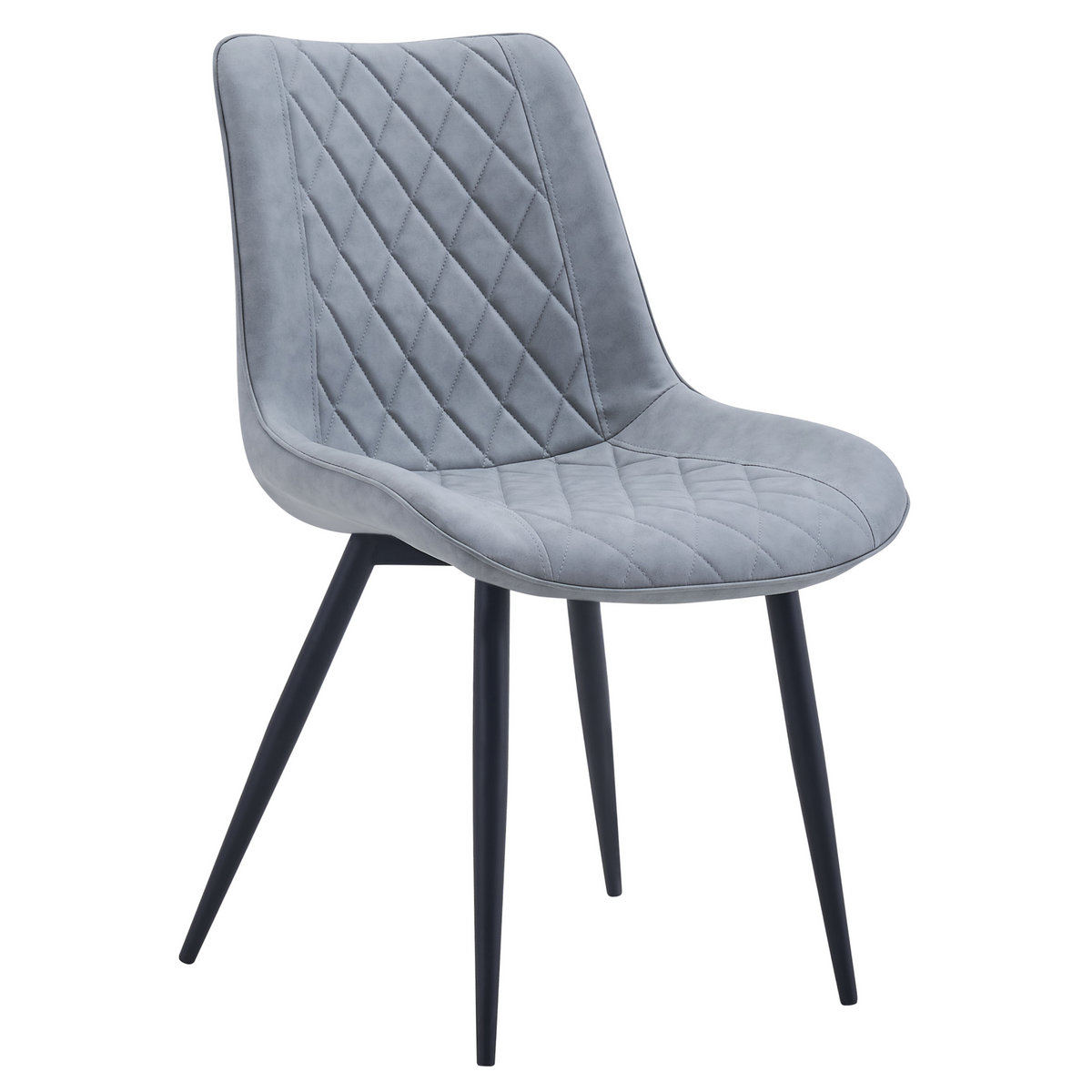 Scaun CADENET, piele ecologică gri/negru, 53x48x87 cm Kondela