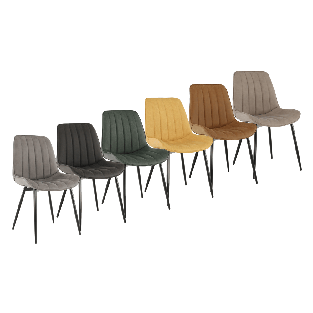 Scaun TISNO, verde/negru, piele ecologică/metal, 49x57x85 cm Kondela